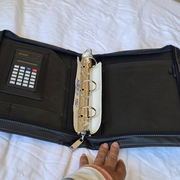 Avon Black Planner Organizer Zippered 10 X 8 in. - Picture 4 of 9